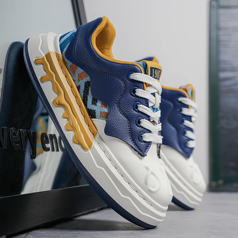

2026 New Casual Sports Breathable Trend Fashion Versatile Thick Sole Niche Quality Board Shoes Casual Men's Shoes