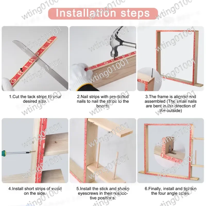 for 50/60cm Large Tufting Frame Rug Carpet Making Frame Punch Needle Embroidery Frame Professional Tufting Tool for DIY Rug