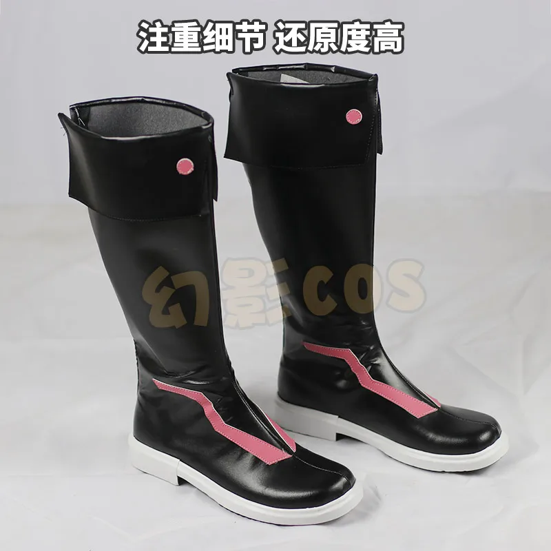 Twin Star Exorcists Enmadou Rokuro Costume Cosplay Scarpe Stivali fatti a mano in ecopelle Stivali di Carnevale di Halloween