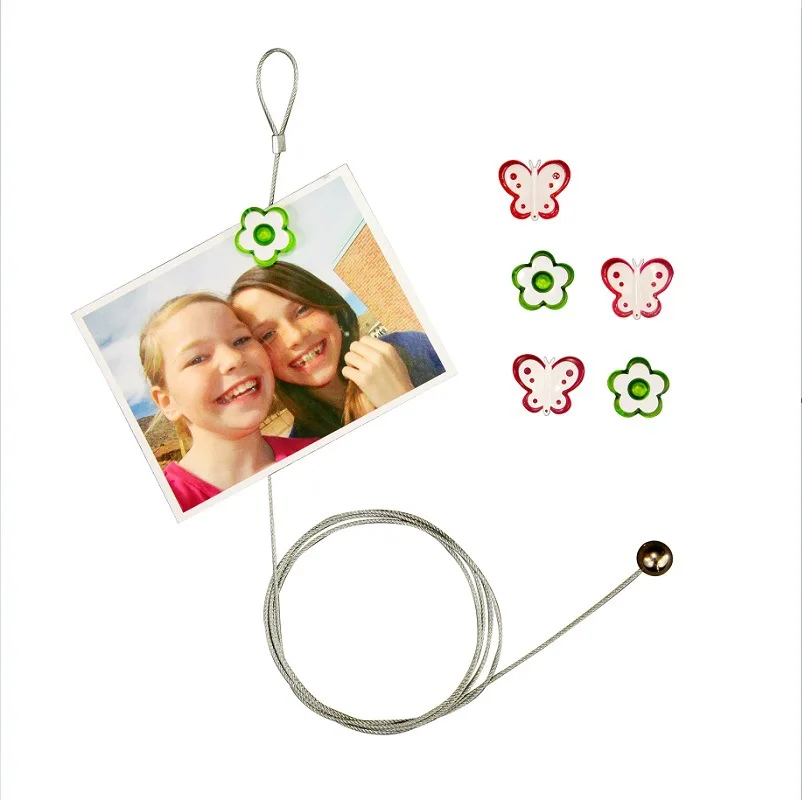 

INS Nordic Modern Simple Creative Wall Hanging with Magnetic Black Photo Rope Wall Hanging Magnetic Attraction Convenient
