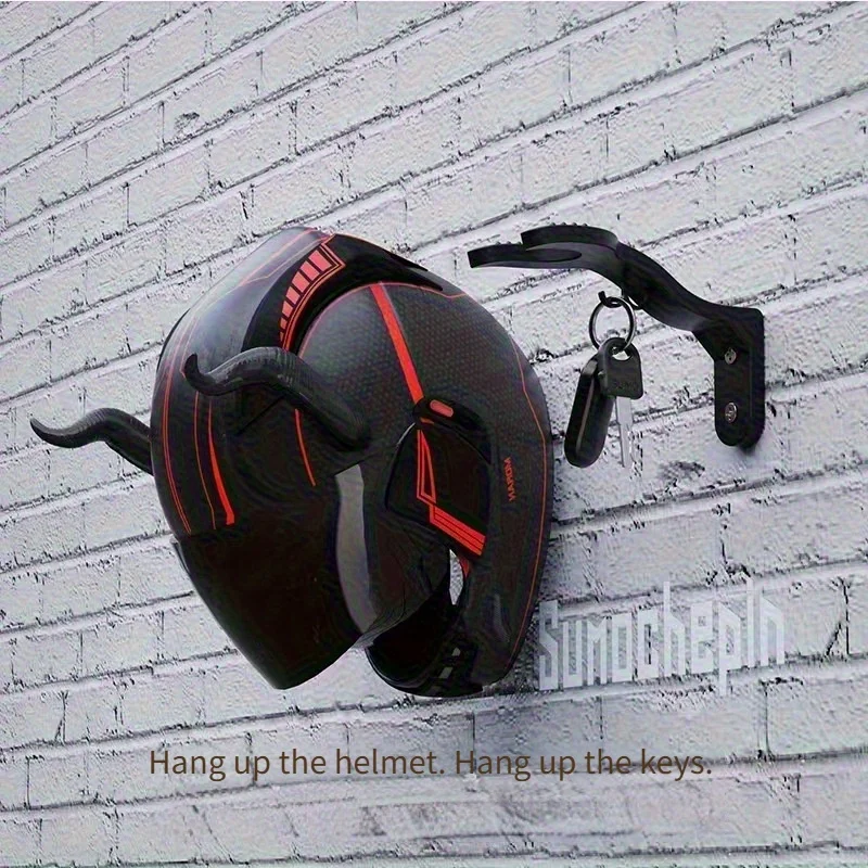 

1set Motorcycle Helmet Hook Rack Multipurpose Car Key Hook Hanger Cabinet Shelf Wall Mount Hook Motorcycle Car Accessories