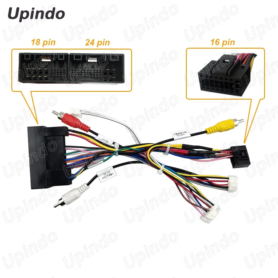 For Hyundai Santa Fe IX45 Car Android Radio Wiring Harness CANbus Box Head Unit Stereo Power Cable Connector