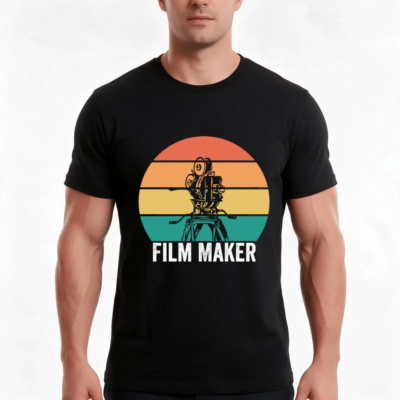 Film Maker Gift Vintage Cut Funny Movie Maker T-Shirt, Summer Casual Cotton Tee, Oversized Streetwear Tops, Unisex Men Women