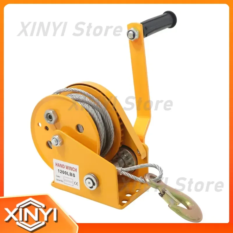 for Winch Producer 1 Pcs Self Locking Hand Winch Worm Gear Winch 2600LBS