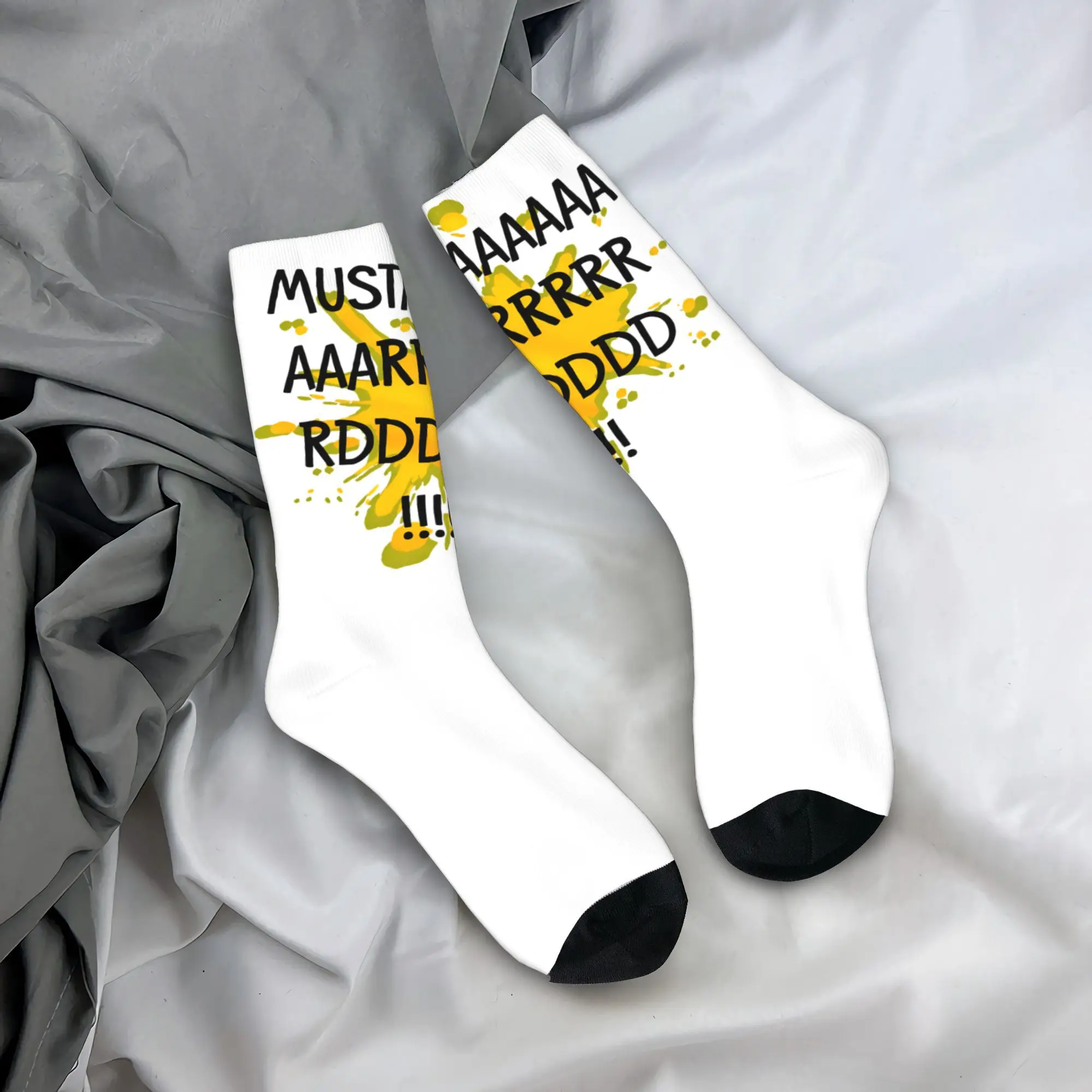 

Мужские носки Kendrick Lamar Mustard Stockings Нескользящие средние мягкие носки Осенние модные носки для скейтборда с графическим рисунком