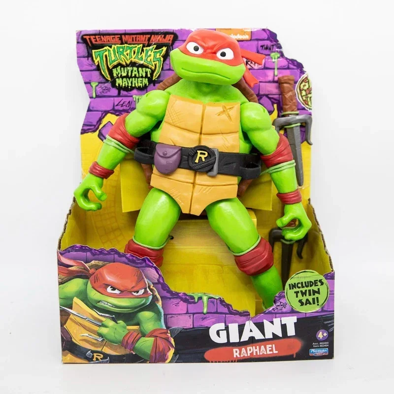 Playmates Teenage Mutant Ninja Turtles Mutant Mayhem Film Version Raphael Leonardo Giant Action Figures Boy Birthday Gifts