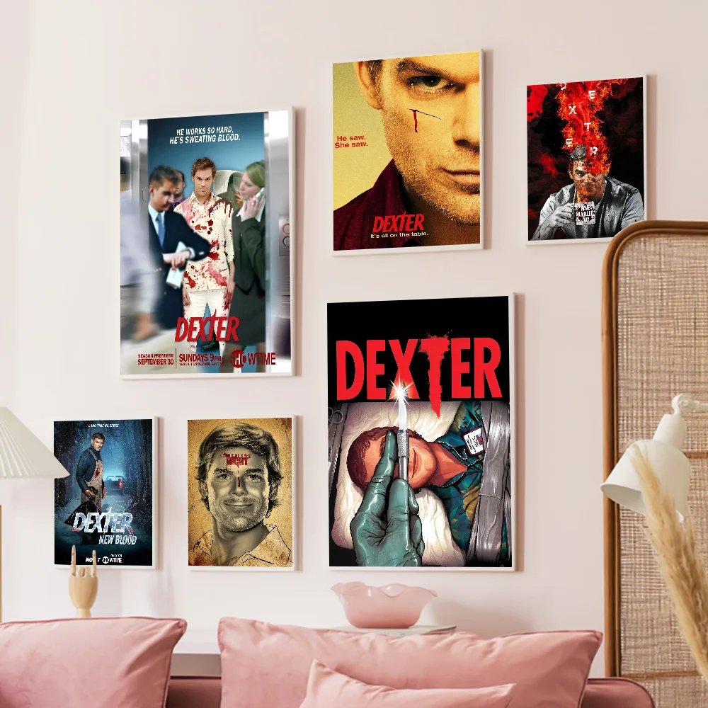 Dexter American Classic Horror Anime Posters Sticky HD Quality Wall Art Retro Posters For Home Room Wall Decor