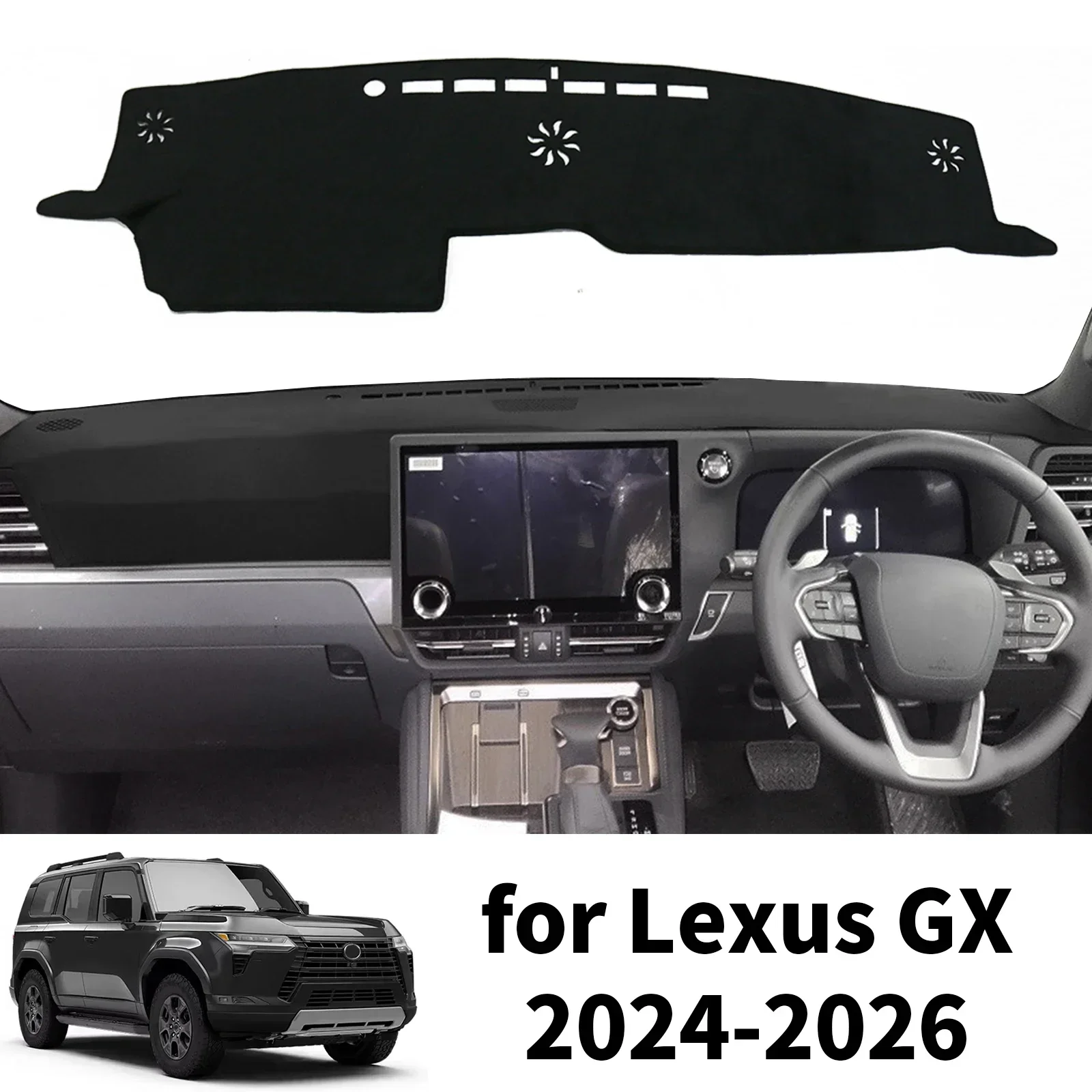 لكزس GX 550 GX550 J250 GX550H 2024 2025 2026 DashMat ظلة واقية السجاد اكسسوارات سيارة Dashmat غطاء لوحة القيادة الوسادة