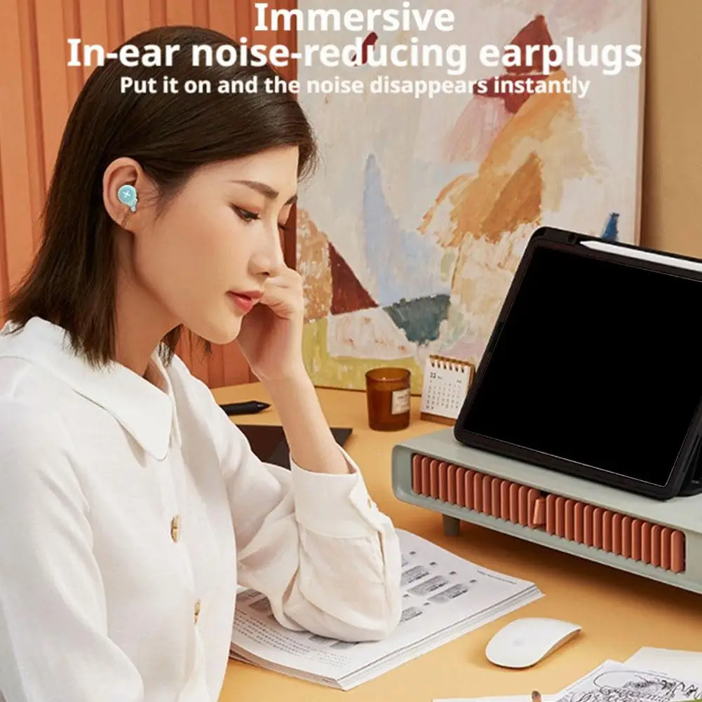 Silikon-Ohrstöpsel, Schlafgeräusch-Ohrstöpsel, Geräuschunterdrückung, schalldicht, Anti-weich, langsamer Rückprall, Schutz, Ohrenschaum