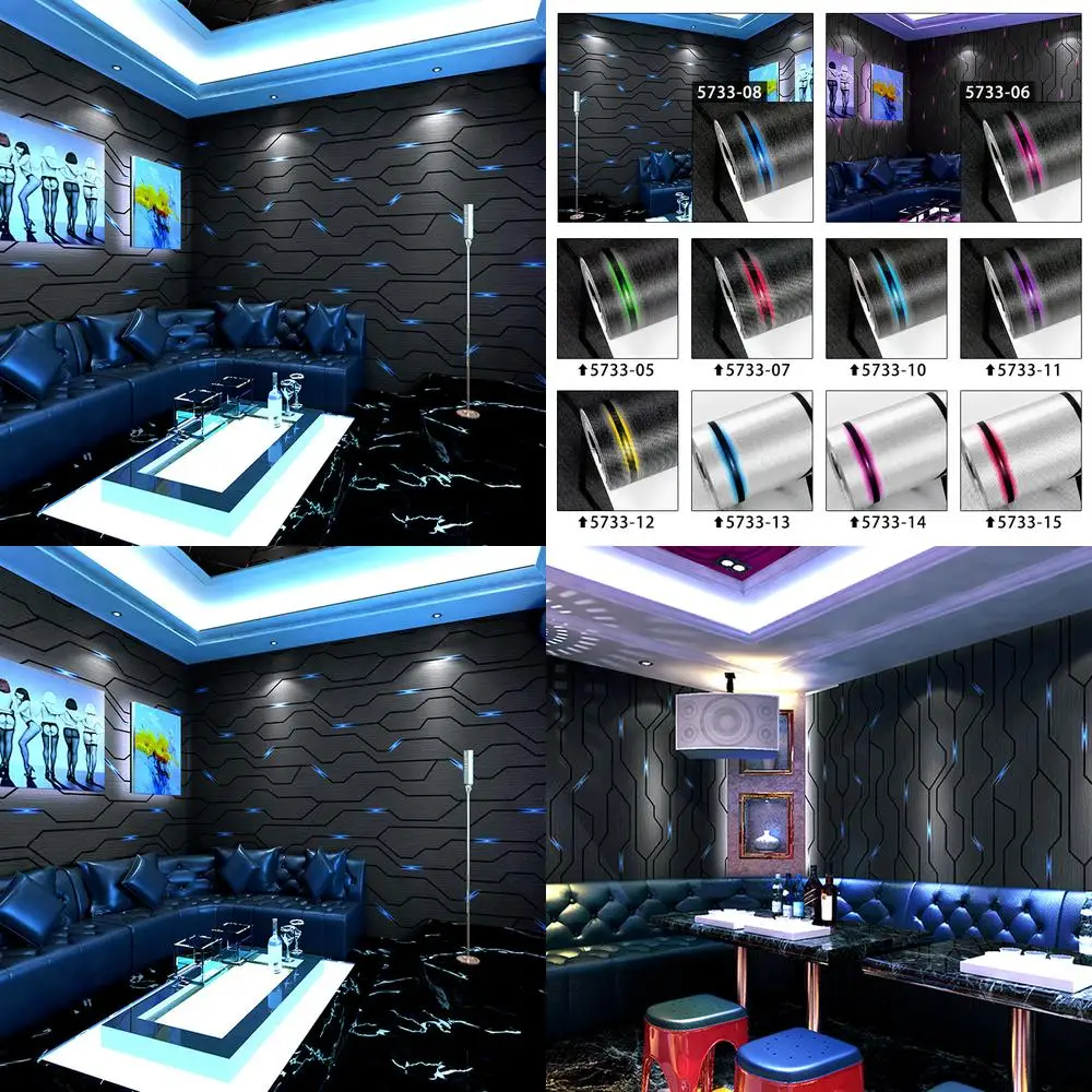 

3D Holographic KTV Wallpaper for Internet Cafe Live Streaming Gaming Hotel Decorative Wall Covering