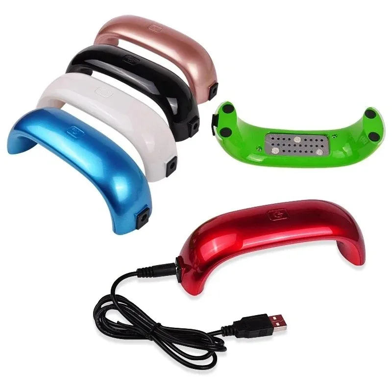 Mini USB 9W 3 LED UV Nail Dryer Curing Lamp Machine Gel Nail Polish Powerful UV Lamp Polish Light Nails Facial Tools