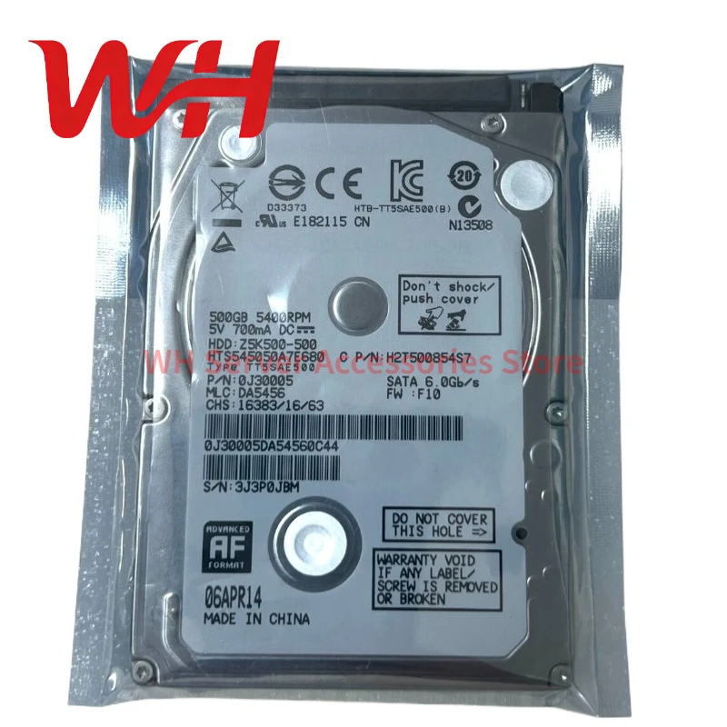 

for HGST 500GB 5400RPM SATA Z5K500-500 HDD 2.5" 7mm Laptop Hard Disk Drive HTS545050A7E680