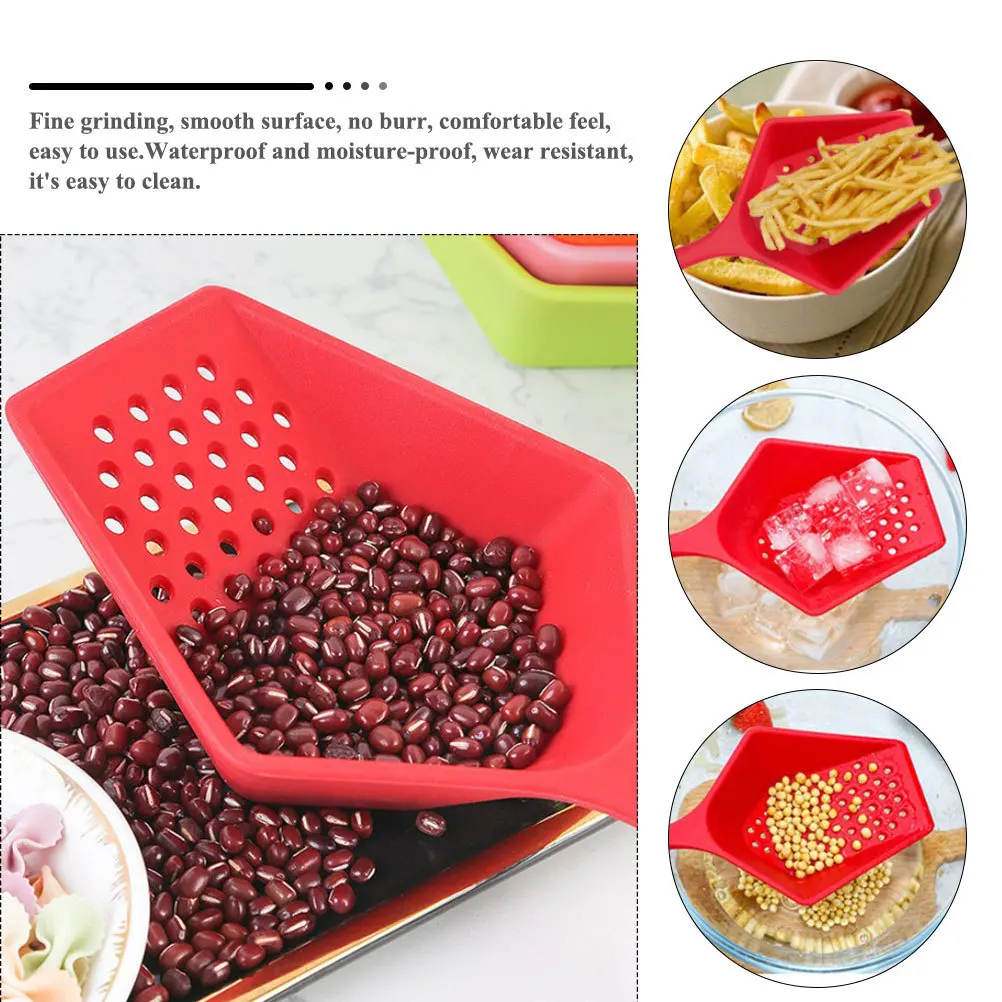 

Silicone Slotted Spoon High Grade Filter Scoop Ergonomic Handle Waterproof Easy Clean Cooking Tool Kitchen Utensil For Home
