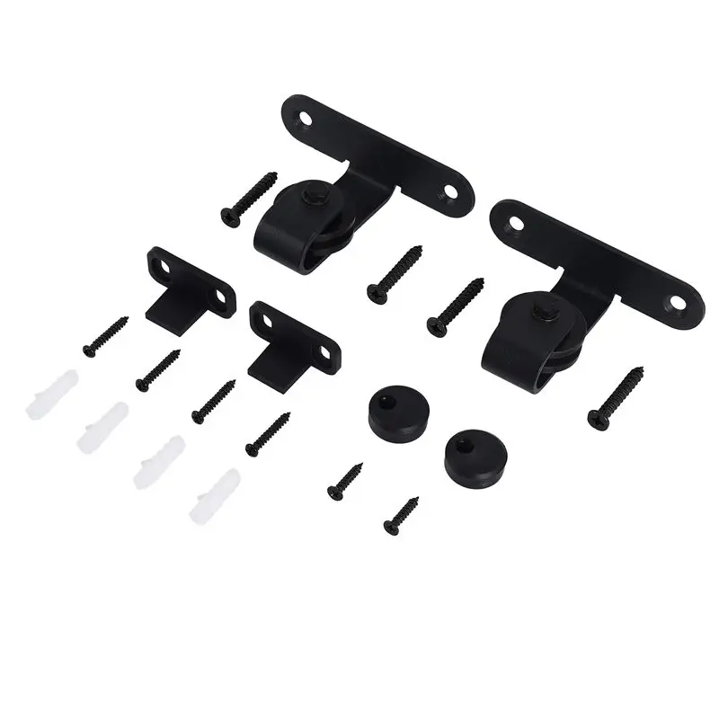 

AUAU-Sliding Barn Door Hardware Kits Top Mounted Hanging Rail Hanger Track Steel Closet Door Roller Rail For Single Door-B