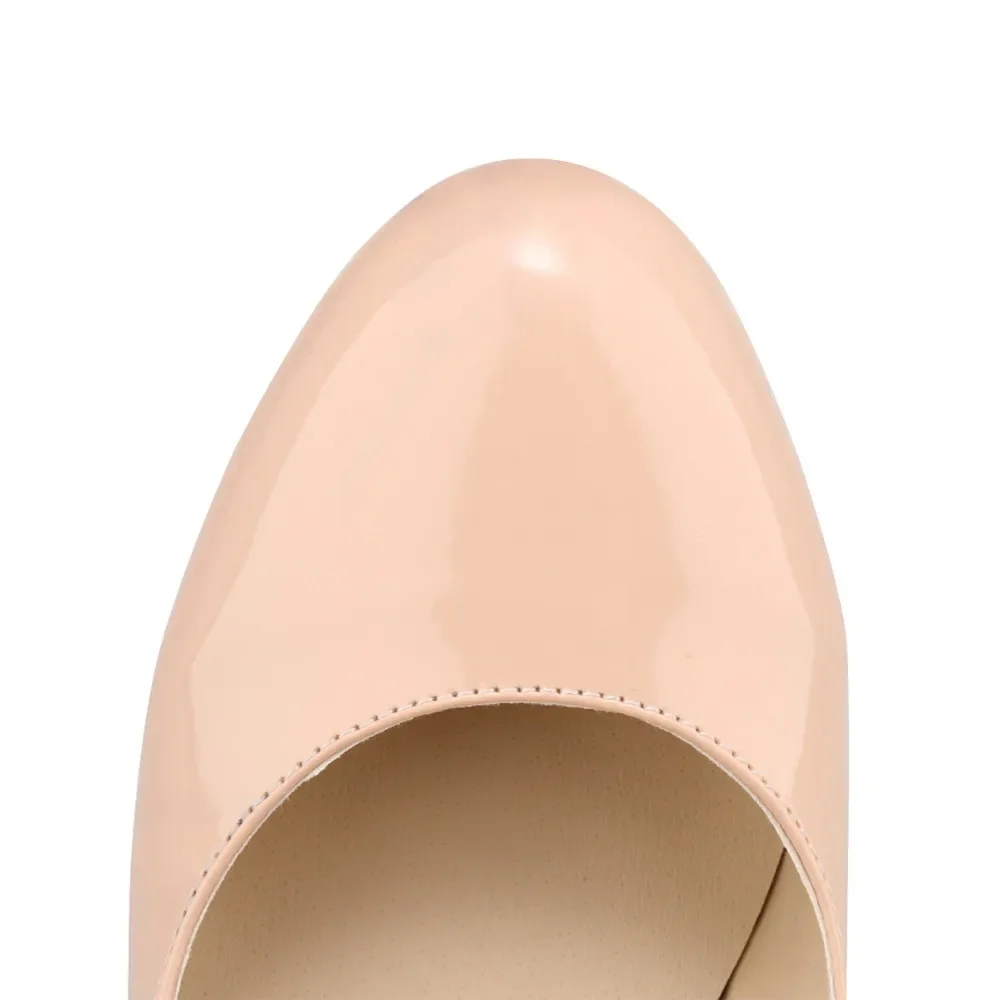Women\'s Pumps Pointed Toe Fashion shoe High Heel Wedges Female Patent Leather Shoes Size 35-42