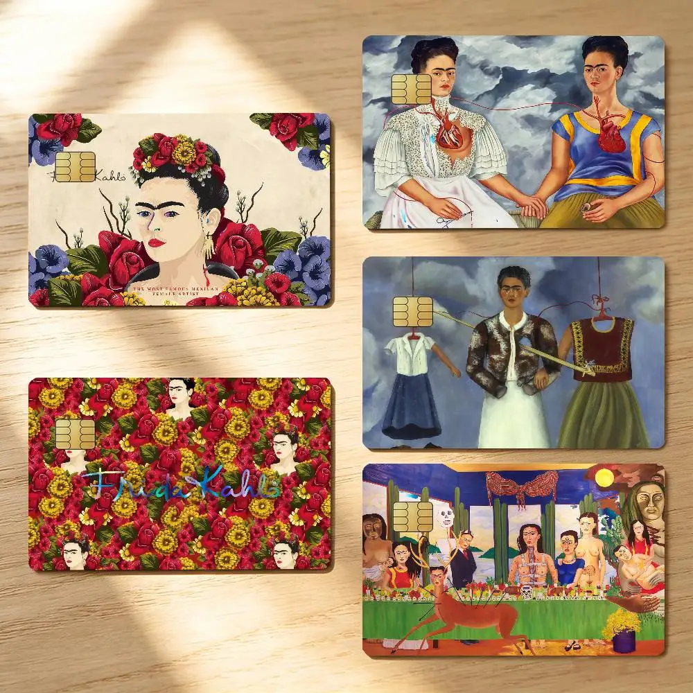 Art F-Frida K-Kahlo Laser Card Stickers For Transit Cards And Student IDs With Travel Commute