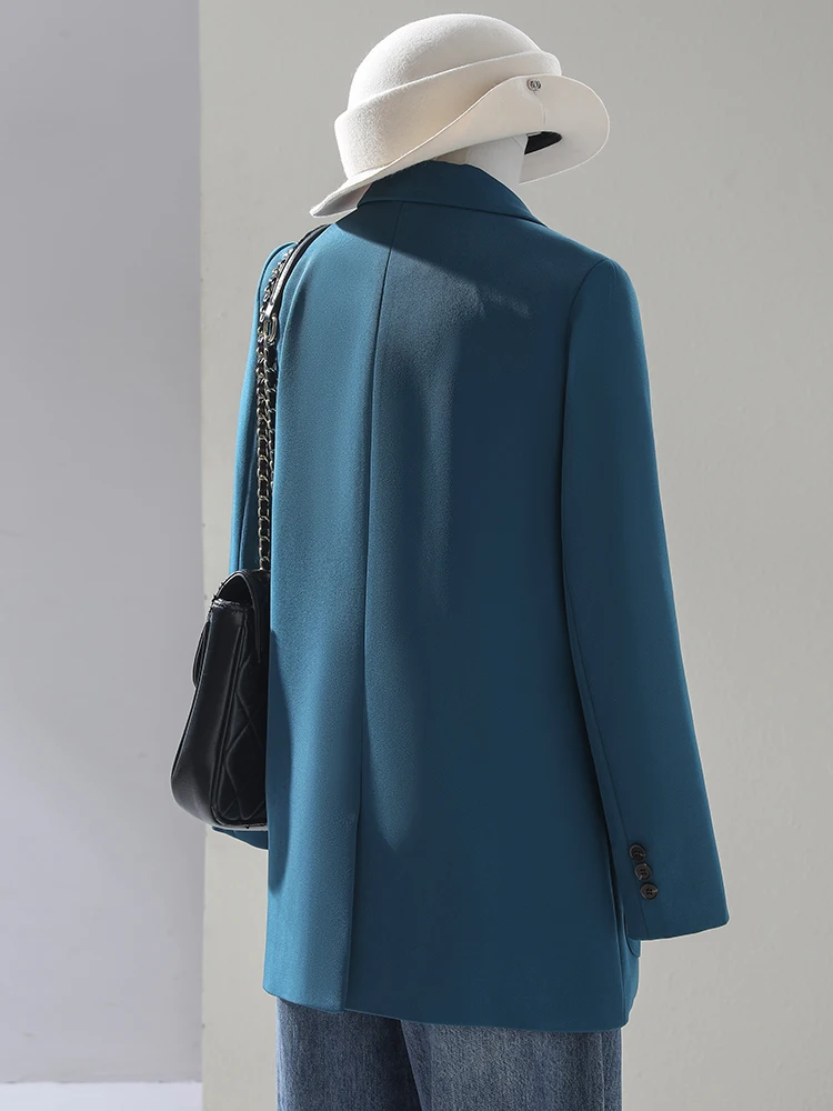 أزياء المرأة عارضة السترة السيدات الأزرق البيج الأسود سترة نسائية فضفاضة