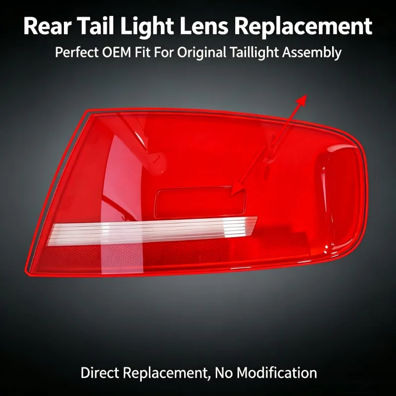 Moggic Fit for Taillight Cover 2009 2010 2011 2012 2013 2014 2015 A4L B8 Left Right Replacement Rear Lamp Housing Lens Case