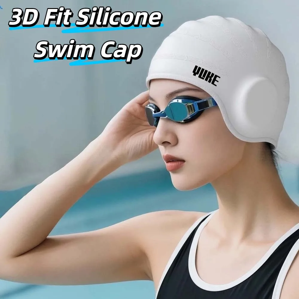

Elastic Swimming Headgear Thicken Design Soft Snorkeling Cap Sunscreen Solid Color Diving Hat Enlarged Head Circumference