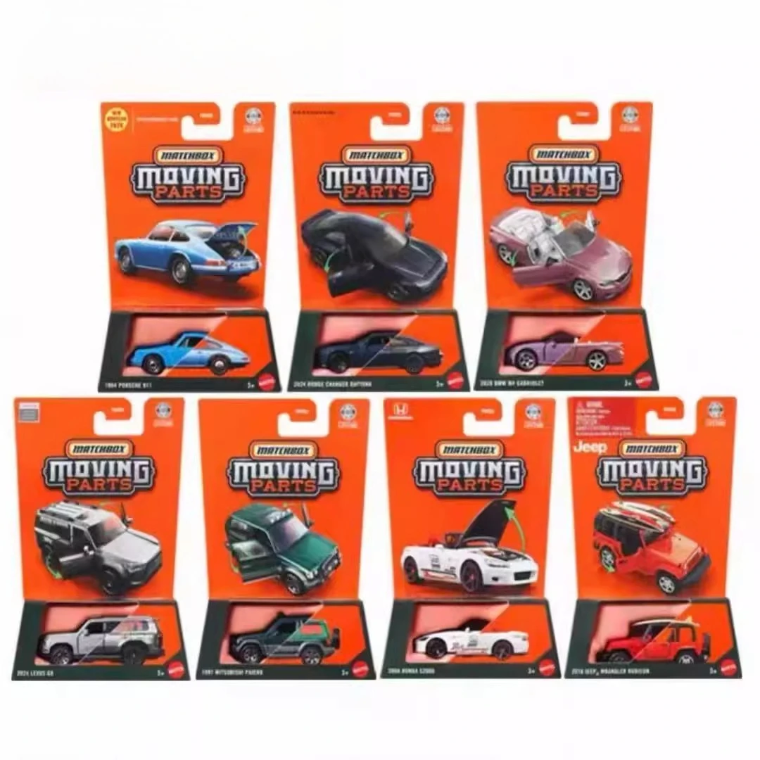 2026 A Matchbox piezas móviles coche niños juguetes 1:64 Diecast Porsche 911 BMW M4 Lexus Jeep Honda Mitsubishi Pajero vehículo modelo regalo