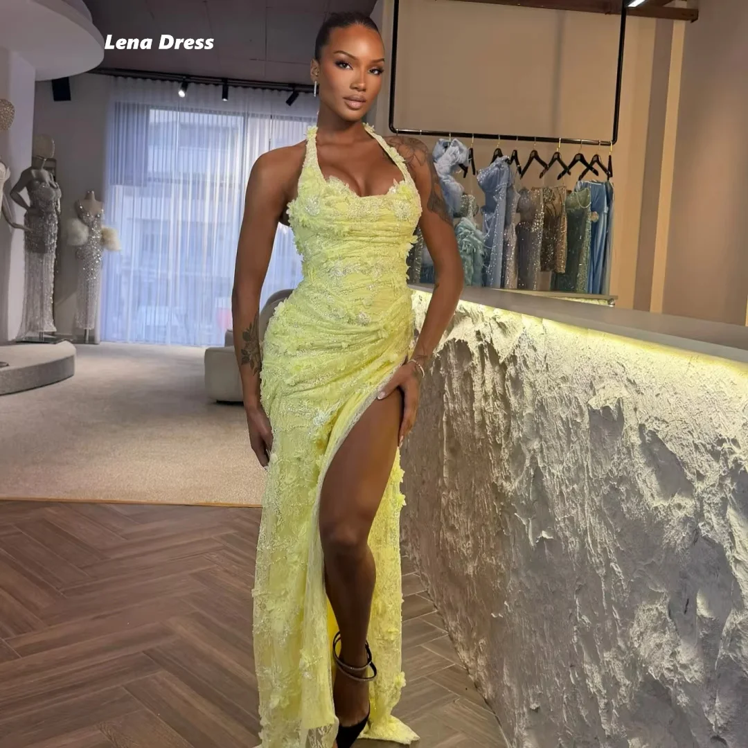 Lena Flowers Women Evening Dresses for Special Occasions Fish Tail Evening Dresses Woman Elegant Luxury Customized Side Slit view 4
