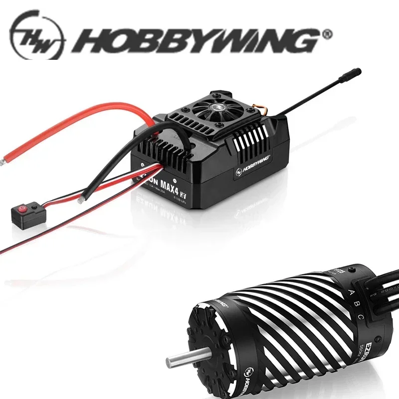 Genuine HobbyWing EZRUN MAX4 HV Sensored Brushless ESC + 70125SD Sensored Motor Waterproof Power Kit For 1/5 Scale Car