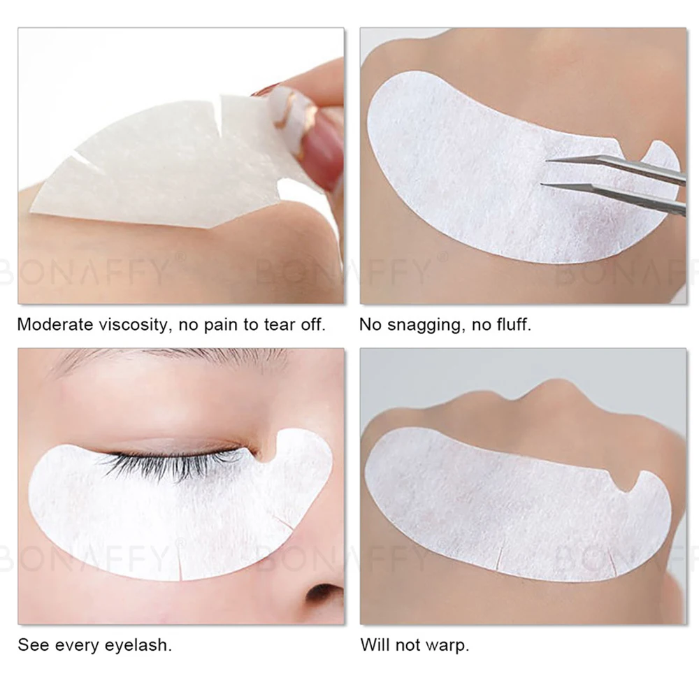 New 500pairs Eyelash Extension Paper Patches U-shaped incision Grafted Eye Stickers Lint-free Under Eye Pads Eye Tips Sticker