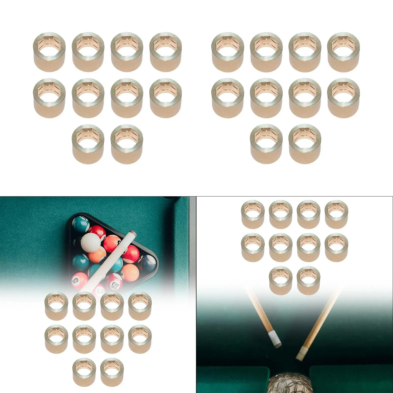 

Запасные части для бильярдного медного наконечника, сменный аксессуар для наконечника бильярдного кия для обслуживания бильярдных кий