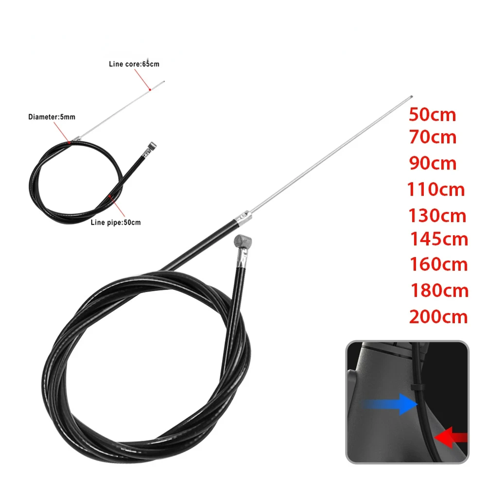 Cabo de freio universal de 50cm a 200cm, linha de freio de tambor dianteiro e traseiro, fio de tração para scooter elétrica, acessórios etwow m