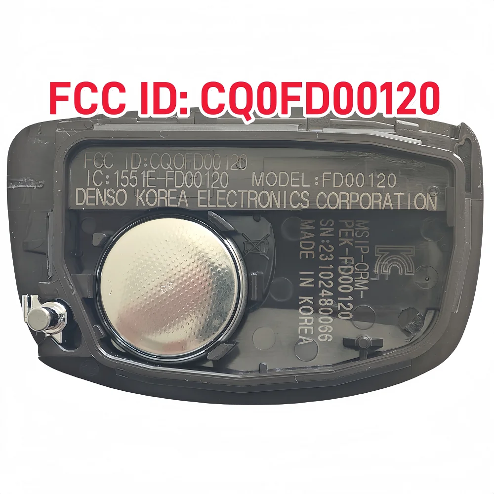 SOLOKEYS FCC ID: CQOFD00120 P/N: 95440-C1001 Für Hyundai Sonata 2015-2017 Original Smart Key 433 MHz ID8A Chip mit LOGO