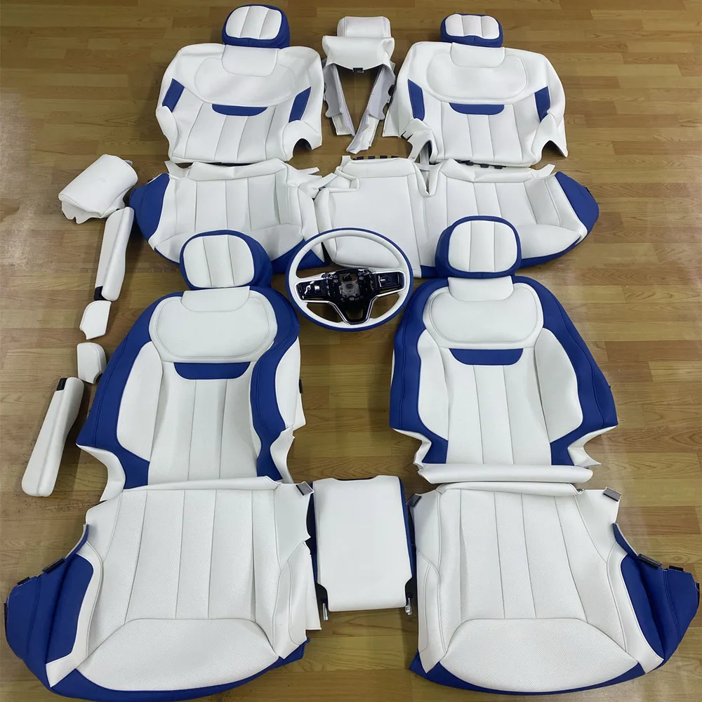 Full Set Cowhide Leather Car Seat Cover Luxury SUV Interior Seat Protector Custom Fit Applicable for Multiple Models
