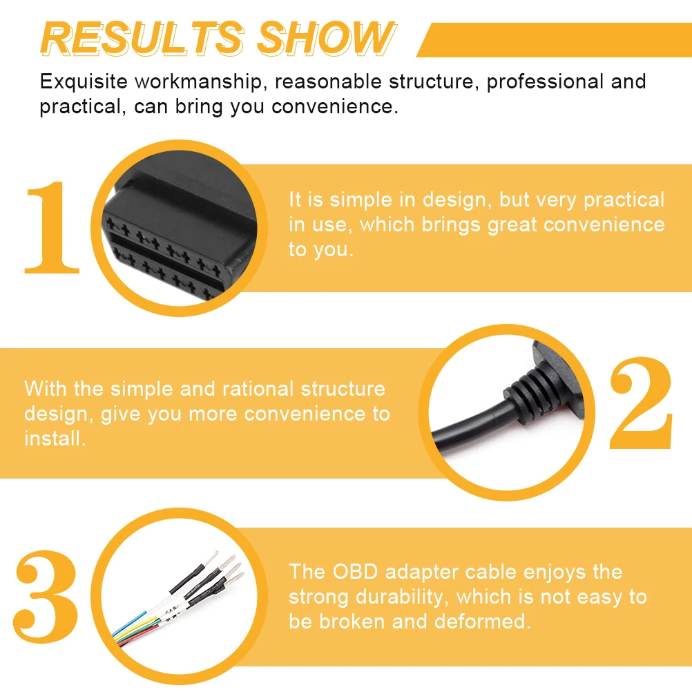 

16 Pin Female K+Can Adapter Cable For Motorcycle Car Truck Engine Fault Diagnosis Test Tool Diagnostic Jumper Pigtail