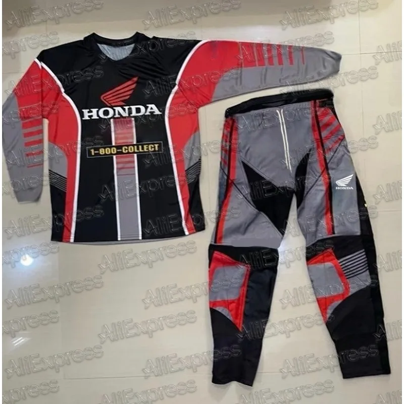 

Реплика осеннего мотокросса 2025 года # Джерси Windham Honda Racing Team Reprint 14, дышащий быстросохнущий длинный рукав и брюки с 3D принтом