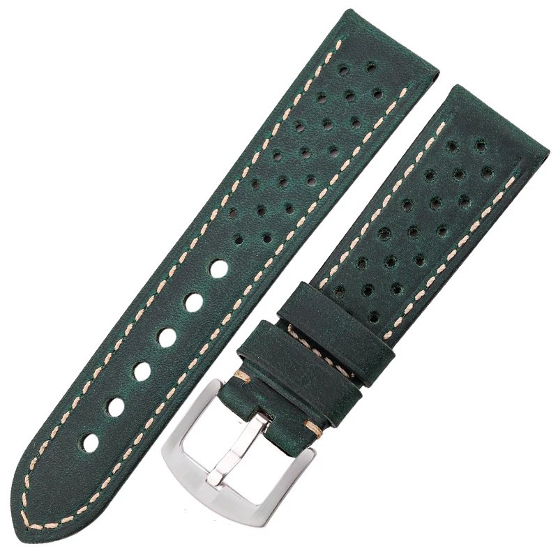 Echtes Lederarmband 20 22 24 mm für Samsung Galaxy Watch 3 4 Armband Rindsleder Vintage Atmungsaktives Armband