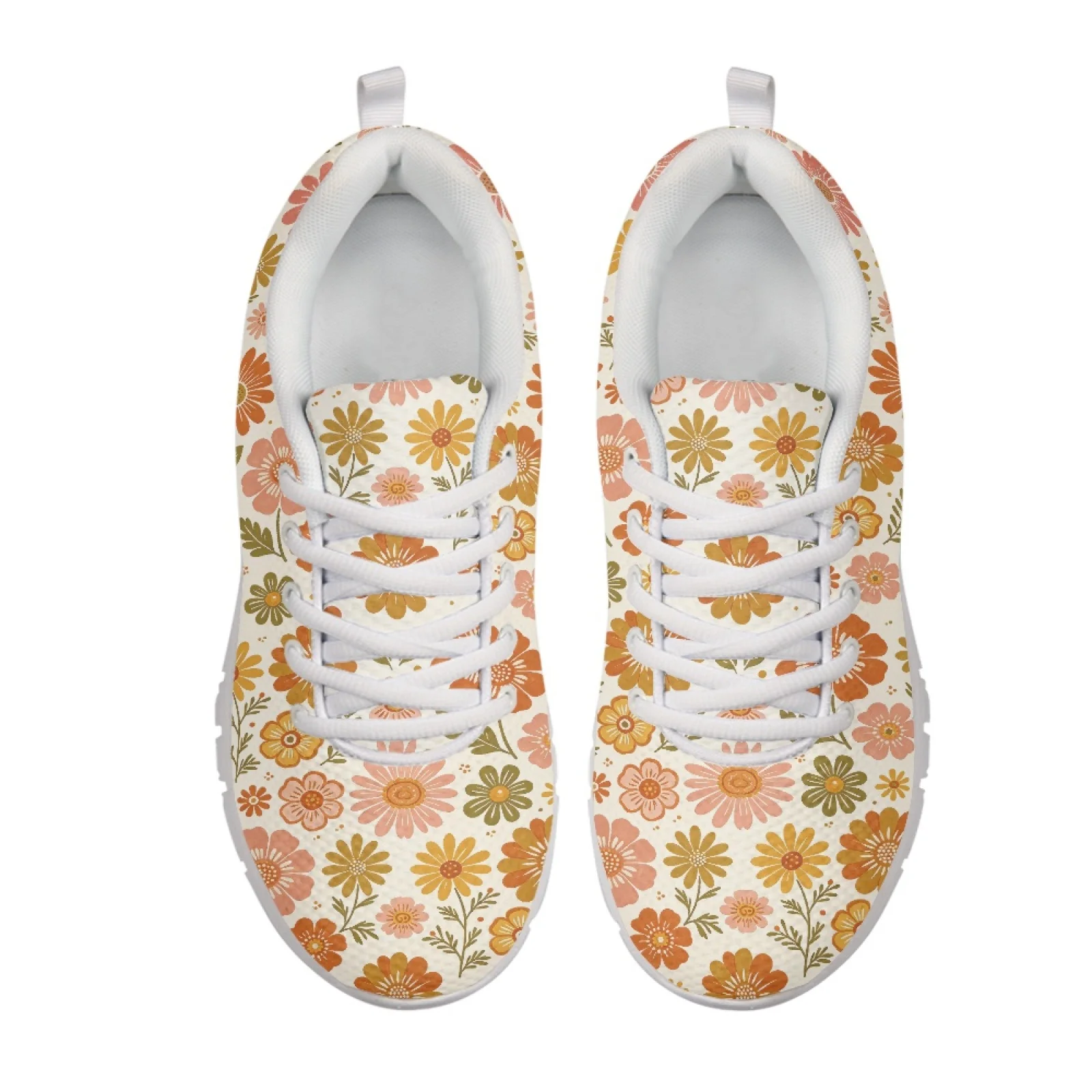 Coloranimal Mandala Floral Running Shoes Athletic Sneaker for Womens Soft Running Walking Shoes
