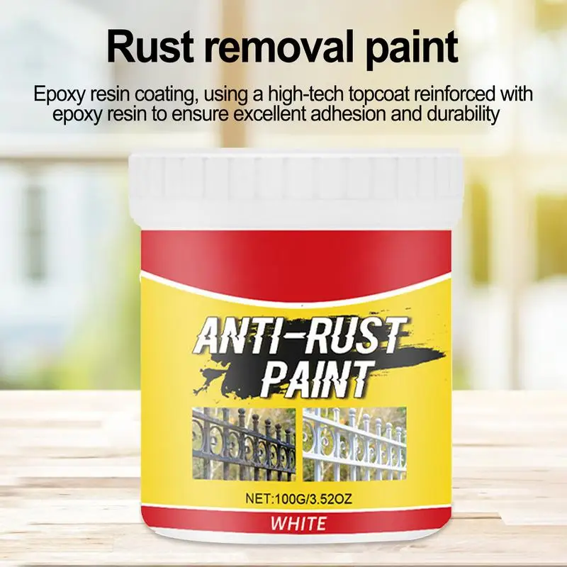 100g Metal Rust Remover Anti-Rust Rust Converter with Brush Rust Renovator Chassis Anti-Rust Rust Removal for Grill Car Chassis