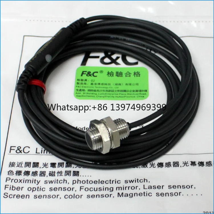3mm NPN No 0.8mm Metal Detect Flush Type F3c-03wsq0.8-N R2m Inductive Proximity Sensor Wired