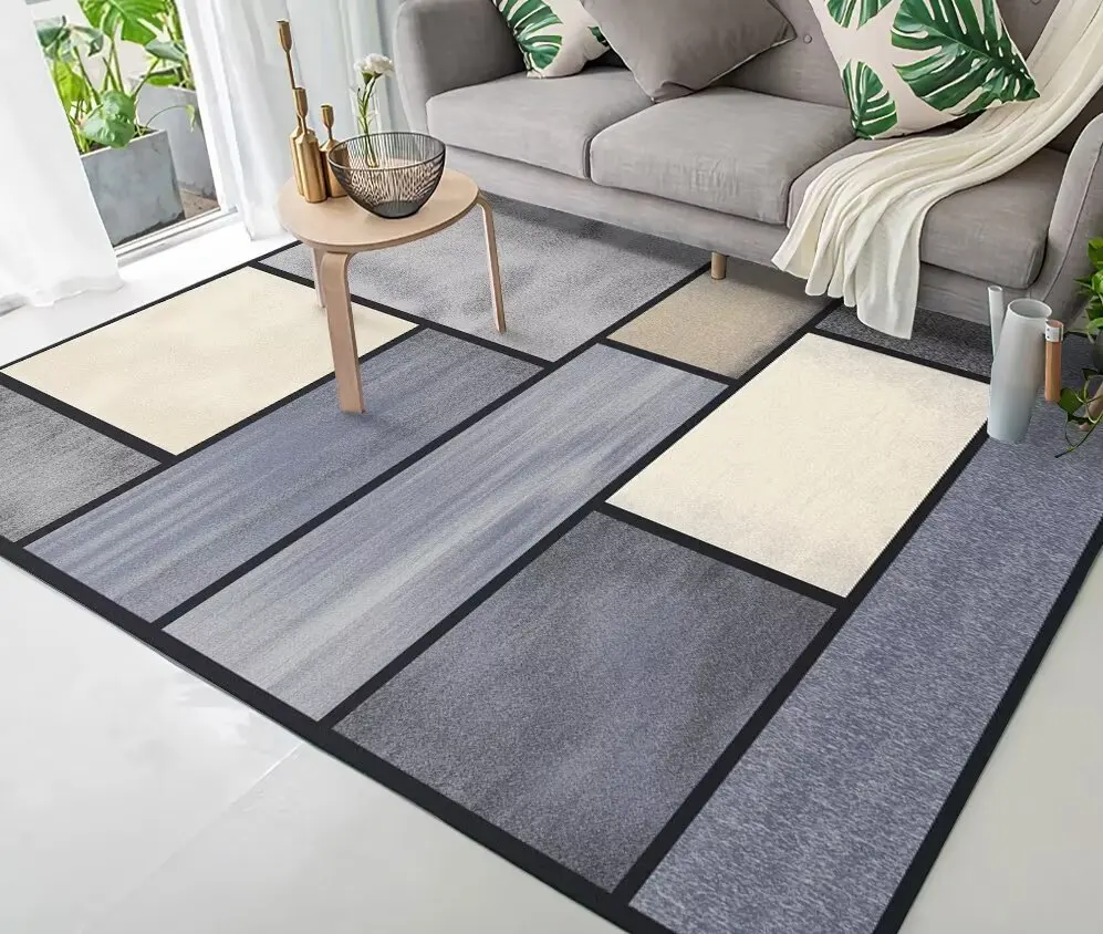 European Style Geometric Carpets for Living Room Modern Washable Rug Non-slip Bedroom Nordic Soft Coffee Tables Mat Dining Room