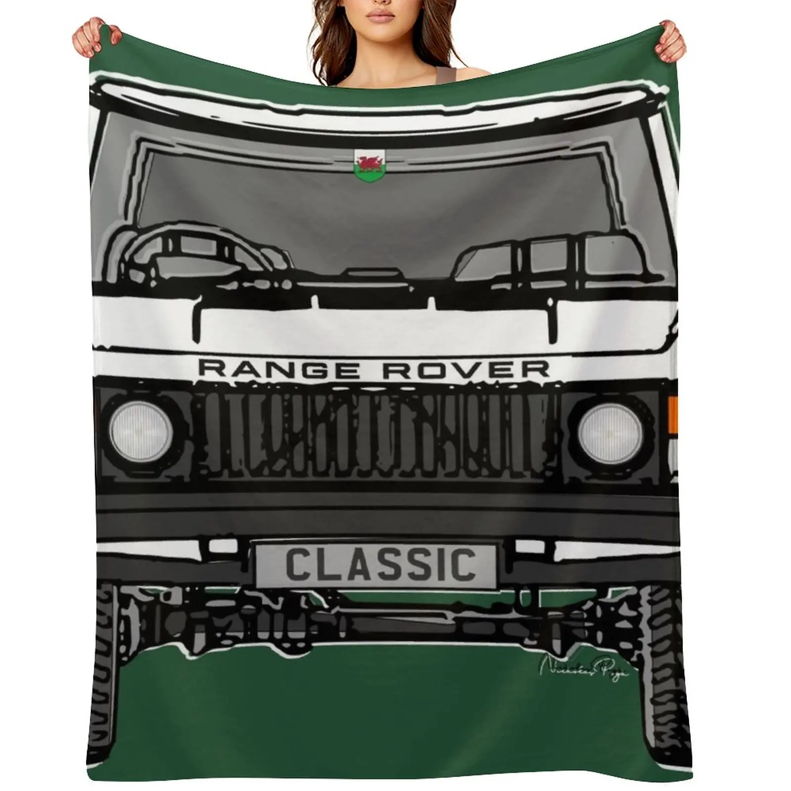 Old 4x4 Rover V8 White Throw Blanket for winter halloween Luxury Thicken Furry Blankets