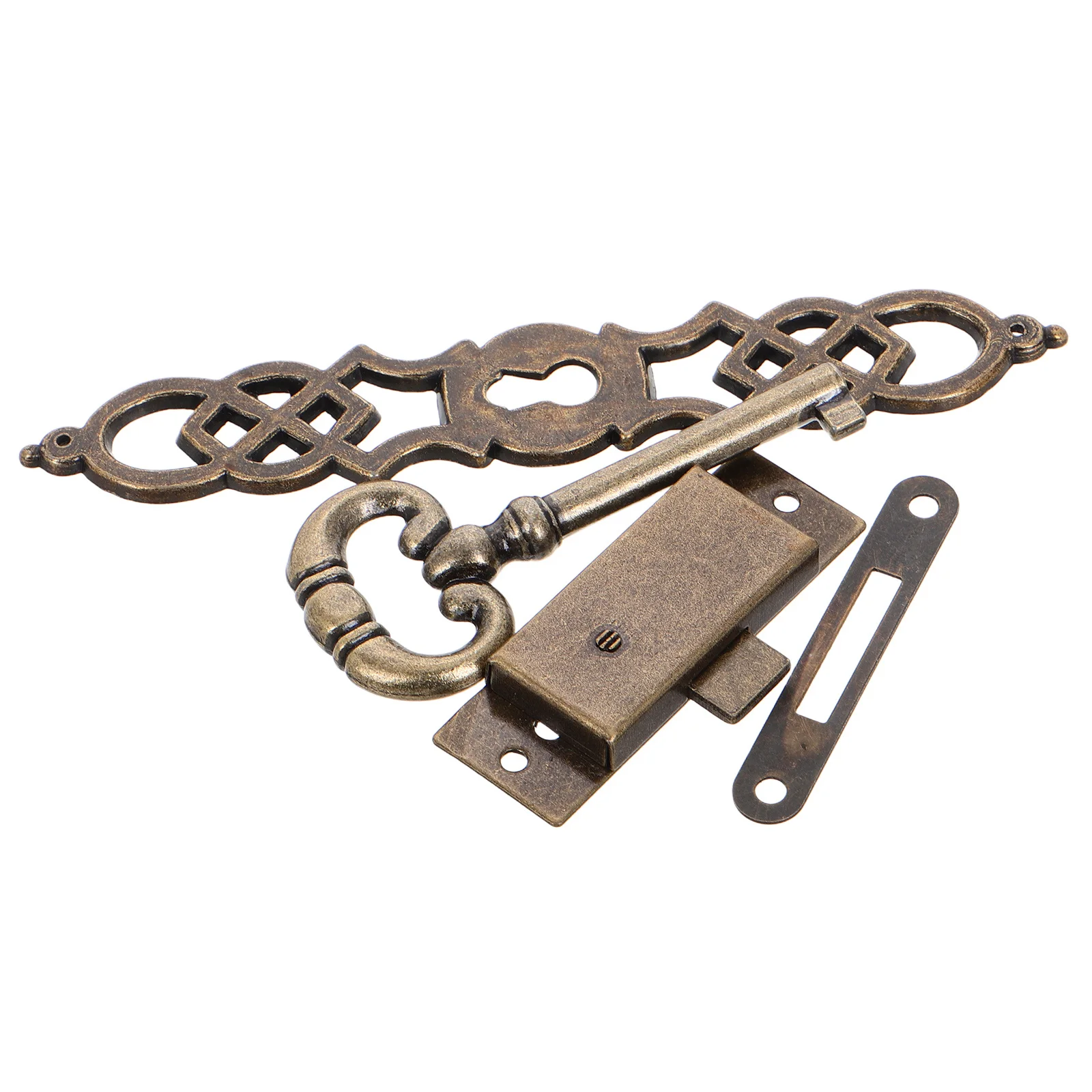 

Door Metal Cylinder Floor Standing Clock Mechanical Lock Key DIY Set Classic Vintage Clock Parts Vintage Handle