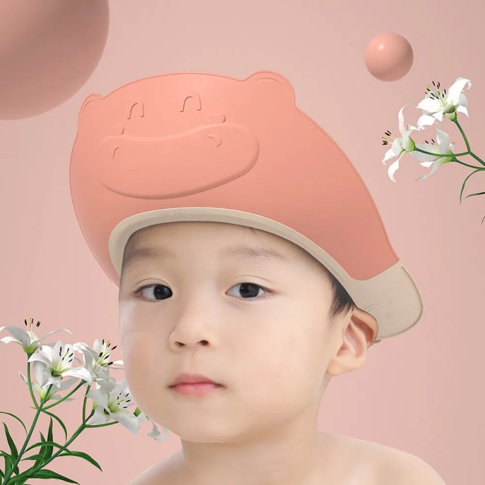 Topi Mandi Bayi Anti Air, Pelindung Telinga, Aman, Dapat Disesuaikan, untuk Mencuci Rambut Anak