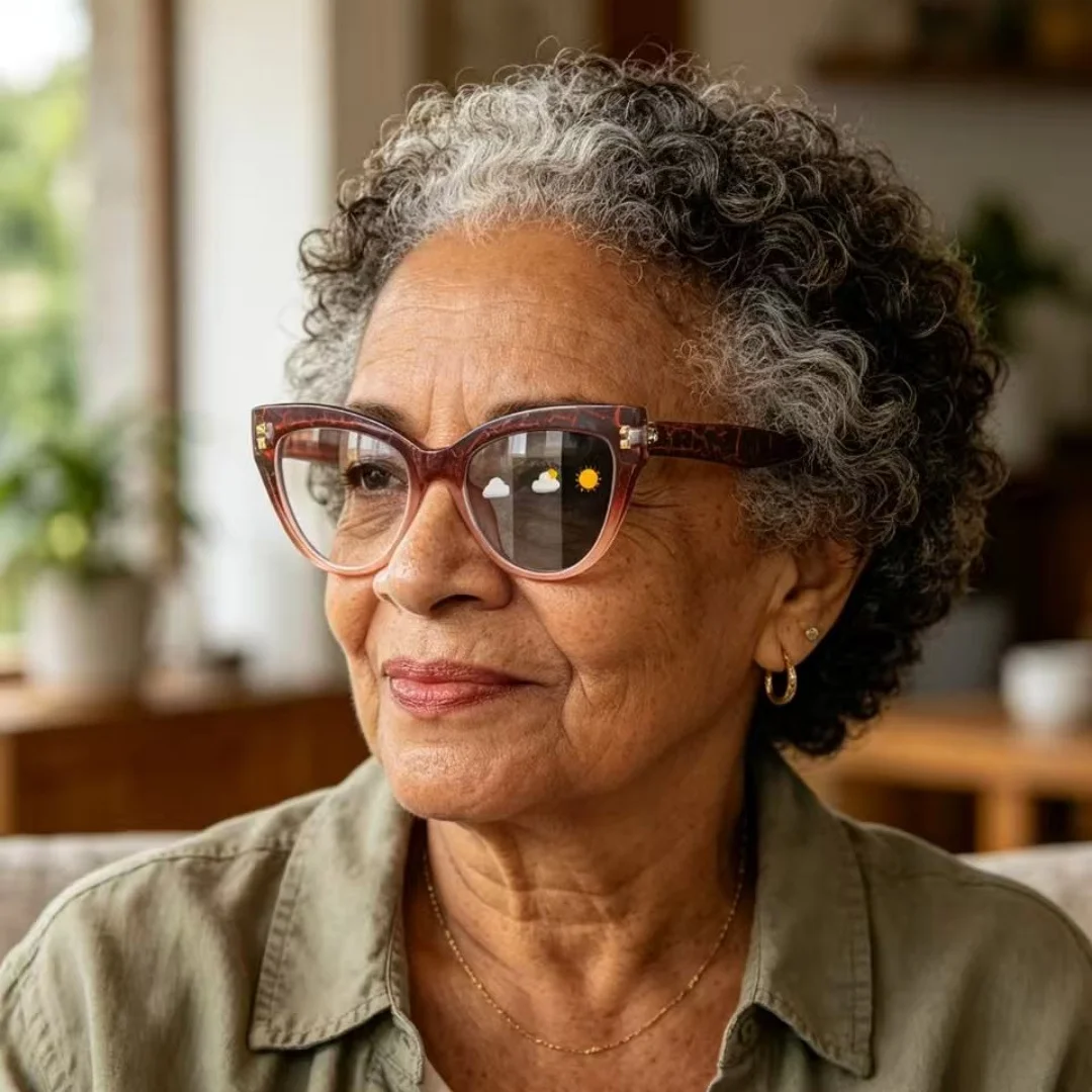 

Classic Glasses Frame Women Photochromic Grey Prescription Glasses Frame Anti Blue Light Reading Optical Eyeglasses