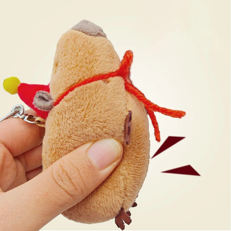 Capybara Plush Keychain Cute Bag Pendant Creatuve Fluffty Animals Keyring Kawaii Stuffed Doll Keychains Birthday Gift 2024 Trend