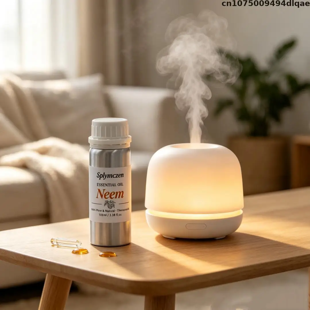 100ml Undiluted Natural Neem Oil Plant Based Fragrance Oil For Reed Diffuser Indoor Home Aromatherapy Room Air Freshener