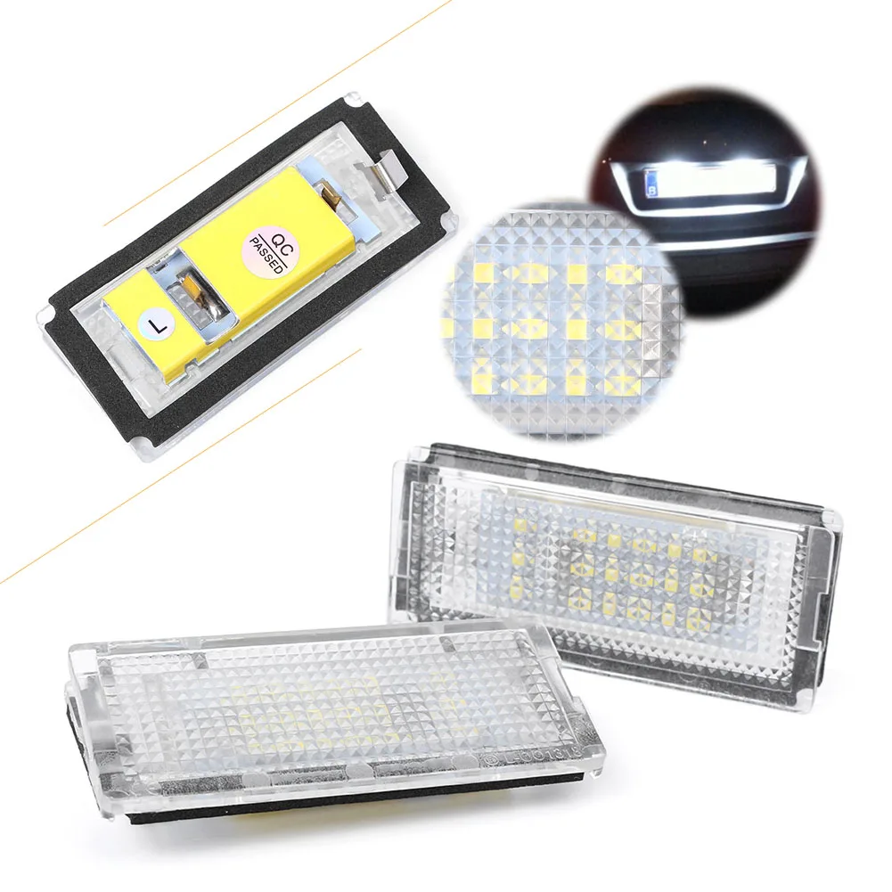 Pair 18-LED License Plate Lights For BMW 3 Series E46 4D Sedan 5D Wagon 1998 1999 2000 2001 2002 2003 2004 2005