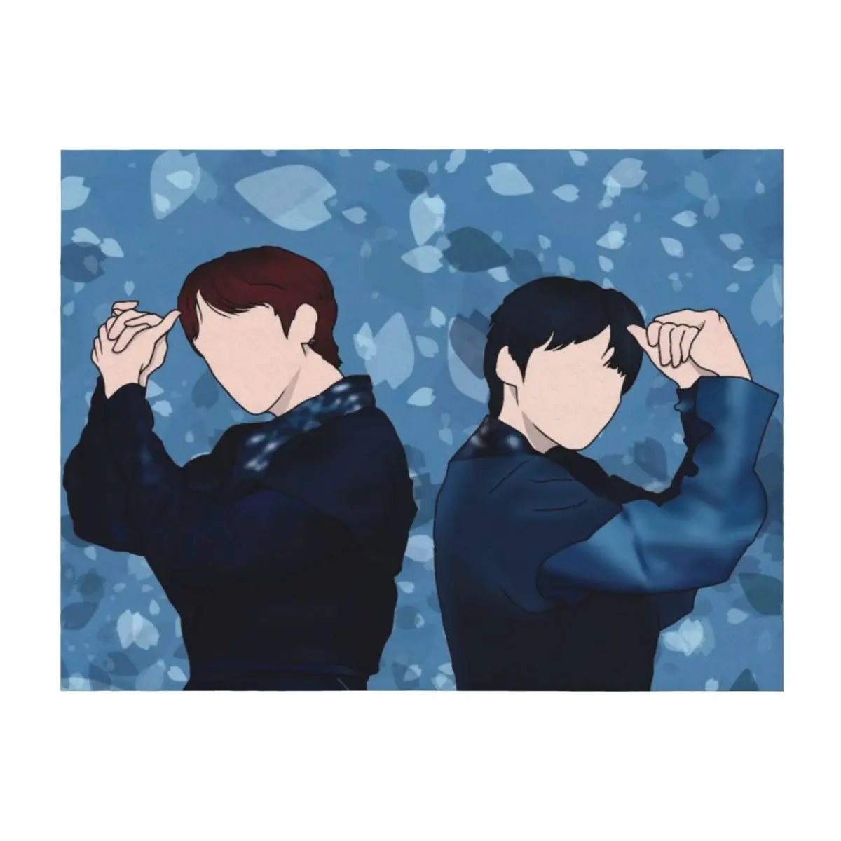 bg ver Hwanwoong and RAVN Luna minimalist Throw Blanket Plaid Sofa Thermals For Travel Blankets