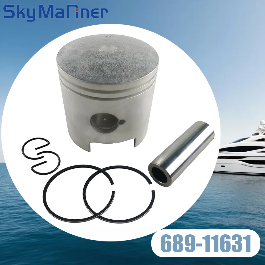 689-11631 Piston Set (Std) Diameter:72MM For Yamaha Outboard Motor 2 Stroke 25HP 30HP 689-11631-60 689-11631-00-94