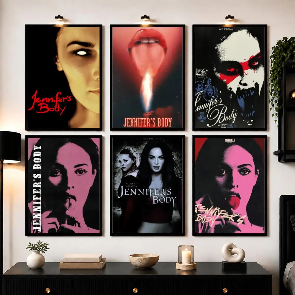 J-Jennifer Body Horror Poster Wall Art Sticker For Living Room Bedroom Bar Home Decor Mural Painting Decoration