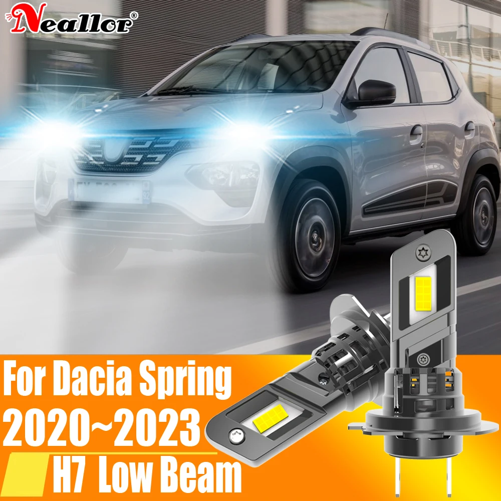 2x High Power H7 Led Headlight Canbus No Error H18 Car Bulb 6000K White Light Moto Diode Lamp 12v 55w For Dacia Spring 2020~2023