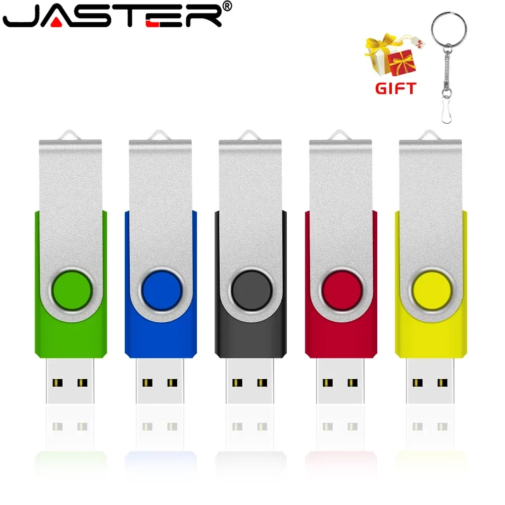 

JASTER New Plastic Pen Drives 16GB Metal Silver shell USB drive USB2.0 Flash drive 4GB 8GB 32GB Free custom logo Business gift